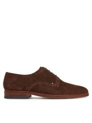 Tommy Hilfiger Półbuty Hilfiger Thunit Suede Shoe FM0FM05377 Brązowy. Brązowe eleganckie półbuty Tommy Hilfiger, bez wzorów, ze skóry, bez obcasa, bez zapięcia. Za 489.99 zł.