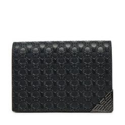 Mały Portfel Męski Emporio Armani. Czarne portfele Emporio Armani, bez wzorów. Za 189.99 zł.