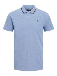 Jack & Jones Koszulka polo "Paulos" w kolorze błękitnym rozmiar: M. Niebieskie koszulki polo Jack & Jones, m, bez wzorów, bez kołnierzyka, bez ramiączek. Za 92.86 zł.
