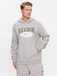 Reebok Bluza Archive Essentials IM1529 Szary Regular Fit. Szare bluzy Reebok, m, bez wzorów, z bawełny, bez kaptura. Za 219.99 zł.