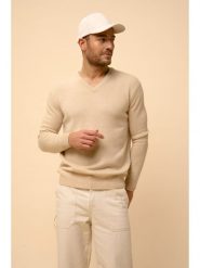 Just Cashmere Kaszmirowy sweter "Nathan" w kolorze beżowym rozmiar: L. Brązowe swetry nierozpinane Just Cashmere, l, bez wzorów, z kaszmiru, bez kołnierzyka, bez ramiączek. Za 591.60 zł.