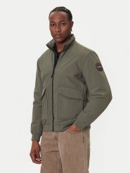 Napapijri Kurtka bomber A-Giovi NP0A88U2 Zielony Regular Fit. Zielone kurtki Napapijri, m, bez wzorów, z syntetyku, bez kaptura. Za 879.99 zł.