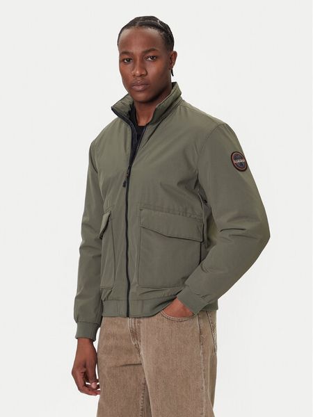 Napapijri Kurtka bomber A-Giovi NP0A88U2 Zielony Regular Fit. Zielone kurtki Napapijri, m, bez wzorów, z syntetyku, bez kaptura. Za 559.99 zł.