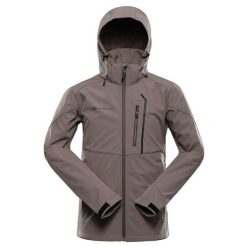 Kurtka męska trekkingowa softshell Alpine Pro Hoor 2. Brązowe kurtki softshell Alpine Pro, m, bez wzorów, z softshellu, bez kaptura. W wyprzedaży za 569.00 zł.