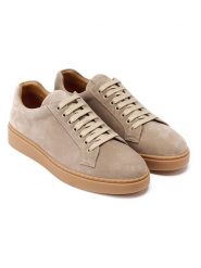 British Passport Skórzane sneakersy w kolorze szarobrązowym rozmiar: 44. Brązowe buty sportowe casual British Passport, bez wzorów, bez zapięcia. Za 404.99 zł.