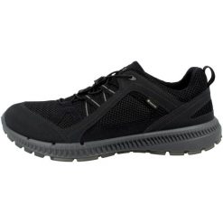 Buty do chodzenia męskie Ecco Terracruise Ll Tex Gtx. Czarne buty turystyczne ecco, bez wzorów, z materiału, bez zapięcia, trekkingowe. Za 749.00 zł.