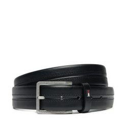 Pasek Męski Tommy Hilfiger. Czarne paski Tommy Hilfiger, bez wzorów. Za 179.99 zł.