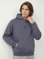 Bluza hoodie comfort z haftem - Inny. Bluzy bez kaptura Sinsay, l, bez wzorów, bez kaptura. Za 49.99 zł.