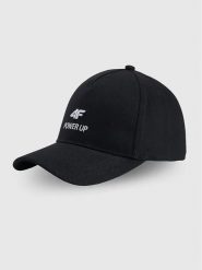 4F Czapka w kolorze czarnym rozmiar: L/XL. Czarne czapki z daszkiem 4F, bez wzorów, z bawełny. Za 61.46 zł.