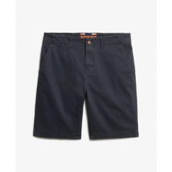 Krótkie chino międzynarodowe Superdry. Niebieskie szorty Superdry, m, bez wzorów, eleganckie. Za 284.00 zł.