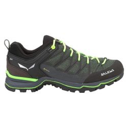 Buty turystyczne Salewa Mountain Trainer Lite GTX. Zielone buty turystyczne Salewa, bez wzorów, z materiału, bez zapięcia, trekkingowe. Za 783.00 zł.
