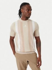 Beverly Hills Polo Club T-Shirt M7611-HR Beżowy jasny Regular Fit. Brązowe koszulki polo Beverly Hills Polo Club, m, bez wzorów, z bawełny, bez kołnierzyka, bez ramiączek. Za 329.99 zł.