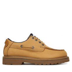 Półbuty Tommy Jeans. Żółte eleganckie półbuty Tommy Jeans, bez wzorów, z jeansu, bez obcasa, bez zapięcia. Za 569.99 zł.