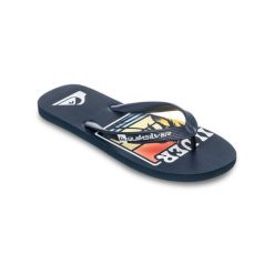 Klapki plażowe dla Mężczyzn JAVA ART Niebieski. Niebieskie klapki Quiksilver, z gumy. Za 59.99 zł.