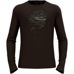 Koszulka z długim rękawem trekkingowa męska Odlo ASCENT MERINO 200. Czarne bielizna termoaktywna ODLO, na zimę, m, bez wzorów, bez ramiączek, narciarskie. Za 368.30 zł.