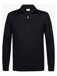PROFUOMO Wełniany sweter w kolorze czarnym rozmiar: L. Czarne swetry nierozpinane PROFUOMO, l, bez wzorów, z wełny, bez kołnierzyka, bez ramiączek. Za 184.02 zł.