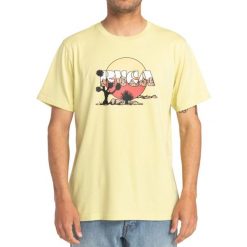 Koszulka sportowa męska RVCA Jay Tree. Żółte t-shirty sportowe RVCA, bez wzorów, z bawełny, bez ramiączek. W wyprzedaży za 85.00 zł.