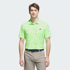 Koszulka Ultimate365 Mesh Glimmer Print Polo. Zielone koszulki polo sportowe Adidas, m, bez wzorów, z meshu, bez kołnierzyka, bez ramiączek, na golfa. Za 279.00 zł.