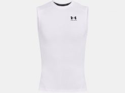 Podkoszulek Under Armour Hg Armour Comp Sl, Mężczyźni. Białe podkoszulki Under Armour, m, bez wzorów, z materiału, bez ramiączek. Za 177.75 zł.