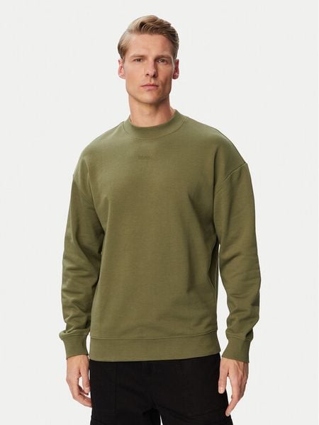 HUGO Bluza Dapocrew 50525892 Khaki Regular Fit. Brązowe bluzy Hugo, m, bez wzorów, z bawełny, bez kaptura. Za 399.99 zł.