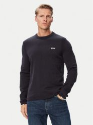 BOSS Bluza Ever-X CN 50556145 Granatowy Regular Fit. Niebieskie bluzy Boss, m, bez wzorów, z bawełny, bez kaptura. Za 599.99 zł.