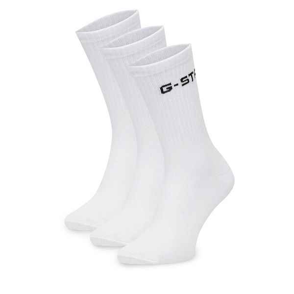 Skarpety długie G-Star. Białe skarpety G-Star, bez wzorów. Za 49.99 zł.
