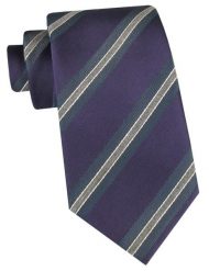 Klasyczny Krawat Klubowy - Alties - Fiolet w Prążek. Krawaty i muchy Alties, bez wzorów, z tkaniny. Za 49.00 zł.
