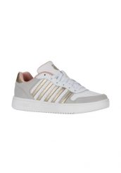 Buty sportowe K-Swiss COURT PALISADES (96931-091-M). Białe buty turystyczne K-SWISS, bez wzorów, ze skóry, bez zapięcia, na fitness i siłownię. Za 129.00 zł.