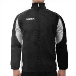 Kurtka przeciwdeszczowa Storm dla mężczyzn do biegania czarno-biała. Białe kurtki outdoor i hardshell Legea, m, bez wzorów. W wyprzedaży za 60.00 zł.