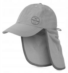 Praktyczna i Lekka Czapka z Daszkiem i Ochroną Karku - Pako Jeans - Popiel. Szare czapki z daszkiem Pako Jeans, bez wzorów, z jeansu. Za 49.99 zł.