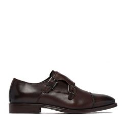 Półbuty GINO ROSSI. Brązowe eleganckie półbuty Gino Rossi, bez wzorów, bez obcasa, bez zapięcia. Za 479.99 zł.
