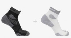 Skarpety dla biegaczy Salomon Aero Ankle 2 pary. Białe skarpety Salomon, bez wzorów, z dzianiny. Za 85.00 zł.