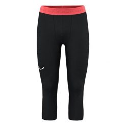 Legginsy męskie Salewa CRISTALLO WARM 3/4 00-00000282090911. Czarne bielizna termoaktywna Salewa, na zimę, l, bez wzorów, z materiału, bez ramiączek, trekkingowe. Za 375.32 zł.
