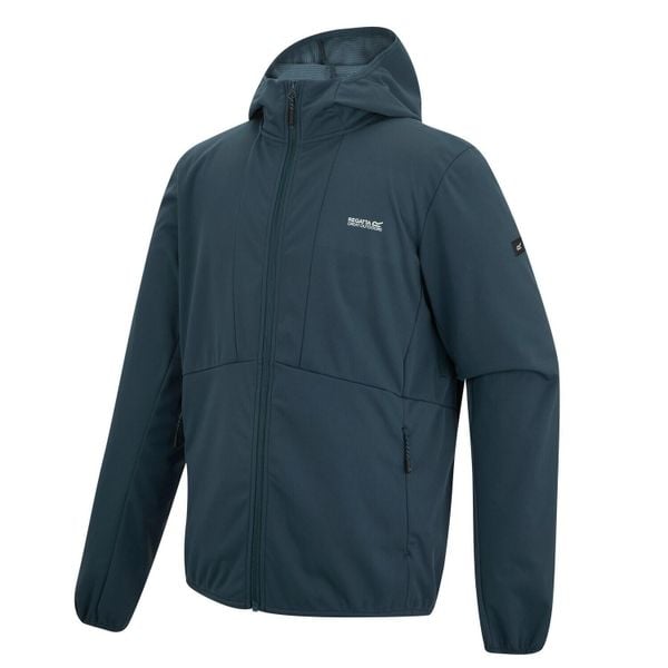 Męska wodoodporna kurtka typu softshell z kapturem Tredmoor. Brązowe kurtki Regatta, m, bez wzorów, z materiału, z kapturem. Za 239.99 zł.