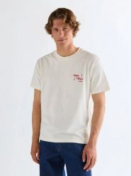 MESKA KOSZULKA WRANGLER VINTAGE TEE WORN WHITE 112378006. Białe t-shirty Wrangler, l, bez wzorów, bez kołnierzyka, bez ramiączek. Za 79.99 zł.