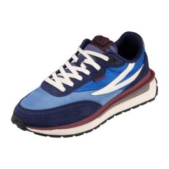 Buty do chodzenia męskie Fila Reggio. Niebieskie buty sportowe casual Fila, bez wzorów, z gumy, bez zapięcia. Za 510.35 zł.