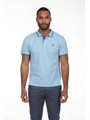 The Time of Bocha Koszulka polo w kolorze błękitnym rozmiar: S. Niebieskie koszulki polo The Time of Bocha, s, bez wzorów, z bawełny, bez kołnierzyka, bez ramiączek. Za 104.99 zł.