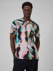 4F T-shirt regular z nadrukiem męski - multikolor XXL. T-shirty 4F, m, bez wzorów, z materiału, bez kołnierzyka, bez ramiączek. Za 99.99 zł.