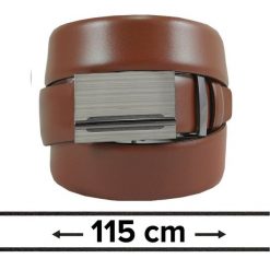 Pasek Brązowy do Spodni 115 cm, Automatyczna Klamra, Skórzany, Elegancki -VICTORIO. Brązowe paski Victorio, bez wzorów, ze skóry, eleganckie. Za 99.00 zł.