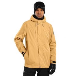 Kurtka snowboardowa męska W4 Graupel. Brązowe kurtki SIROKO, m, bez wzorów, bez kaptura. W wyprzedaży za 425.00 zł.