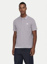 Only & Sons Polo Fletcher 22024827 Fioletowy Regular Fit. Fioletowe koszulki polo Only & Sons, m, bez wzorów, z bawełny, bez kołnierzyka, bez ramiączek. Za 79.99 zł.