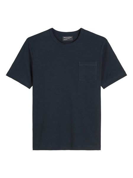 Marc O´Polo Koszulka w kolorze granatowym rozmiar: XXL. Niebieskie bezrękawniki xxl, bez wzorów, z bawełny, bez kołnierzyka, bez ramiączek. Za 96.37 zł.