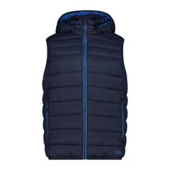 Kurtka bez rękawów z kapturem CMP Snaps. Niebieskie kurtki narciarskie i snowboardowe CMP, m, bez wzorów, z puchu, narciarskie. Za 389.45 zł.
