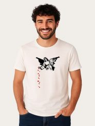 WOOOP Koszulka "Banksy Angel Hearts" w kolorze białym rozmiar: XL. Białe bezrękawniki Wooop, xl, bez wzorów, z bawełny, bez kołnierzyka, bez ramiączek. Za 56.99 zł.