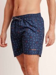 Admas Szorty kąpielowe w kolorze granatowym rozmiar: M. Niebieskie kąpielówki admas, m, bez wzorów, z materiału. Za 130.99 zł.