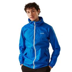 Męska Kurtka Kieszonkowa + Worek Pack It III. Niebieskie kurtki Regatta, m, bez wzorów, z materiału, z kapturem. Za 248.99 zł.