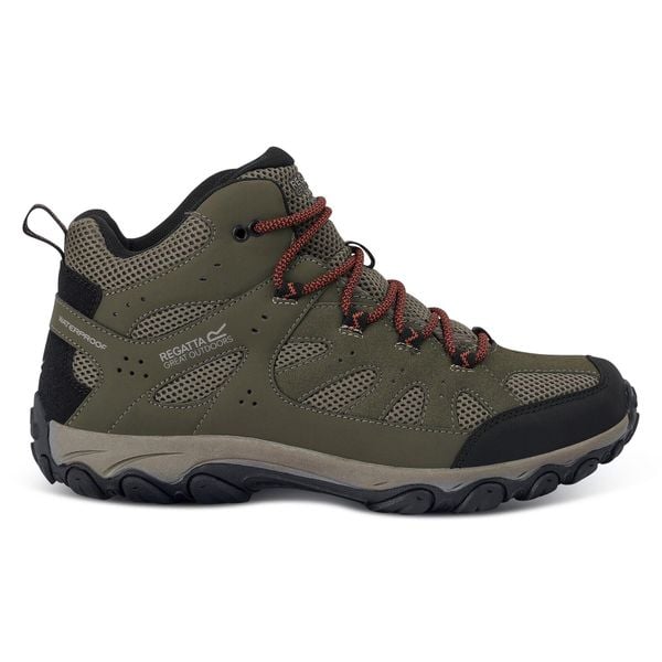 Buty trekkingowe Regatta Edgepoint IV Mid. Zielone trekkingi Regatta, bez wzorów, z syntetyku, bez zapięcia. Za 229.99 zł.