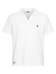 U.S. Polo Assn. Koszulka polo w kolorze białym rozmiar: XL. Białe koszulki polo U.S. Polo Assn., s, bez wzorów, z bawełny, bez kołnierzyka, bez ramiączek. Za 140.20 zł.