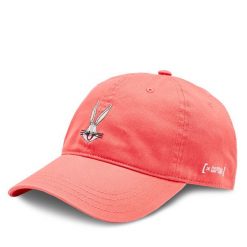 Czapka z daszkiem Capslab. Czerwone czapki z daszkiem Capslab, bez wzorów. Za 99.99 zł.
