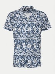 INDICODE Koszula Mowgli 20-412 Granatowy Regular Fit. Niebieskie koszule INDICODE, l, bez wzorów, z bawełny, bez kołnierzyka, bez ramiączek. Za 79.99 zł.